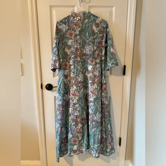Tory Burch printed cotton shirt dress. Size medium - Picture 4 of 5
